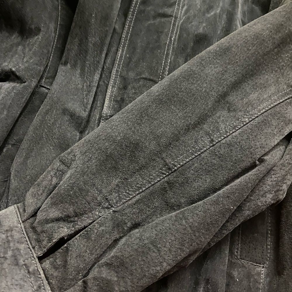 G III vintage lined black suede coat perfect condition see pics - Picture 2 of 4